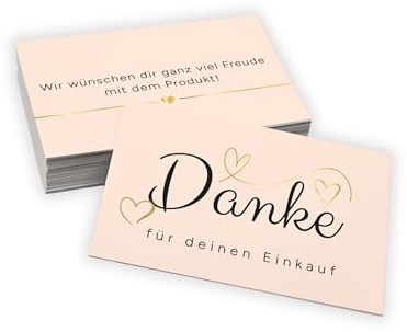 PROVISO TOOLS Thank You Cards – Danke für deinen Einkauf Beige/Gold