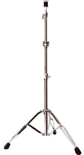 Fame CS9000 Beckenständer, Doppelstrebig, Verchromt, 2-Fach Ausziehbar, Rutschfeste Gummifüße, Robust, Zuverlässig, Professionelle Qualität, für Crash- und Chinabecken