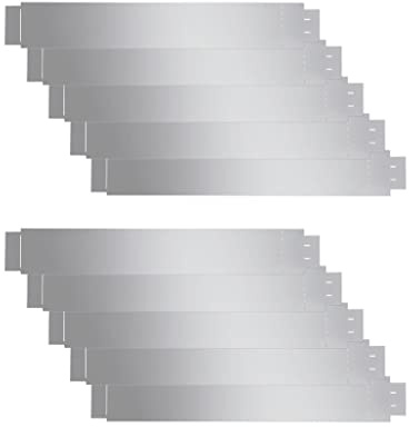 vidaXL 10x Rasenkante Flexibel Verzinkter Stahl 100x14cm Gartenzaun Rasenzaun Beetumrandung Rasenbegrenzung Beeteinfassung Mähkante