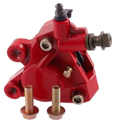 2EXTREME Bremssattel Bremszange GRIMECA vorn kompatibel mit Yamaha Aerox 50 | Rot, inkl. Bremsbeläge, für Brembo Bremssystem; kompatibel mit Elyseo 50, Yamaha BWs 50, Neos 50 2T, MBK Nitro, Gilera Runner