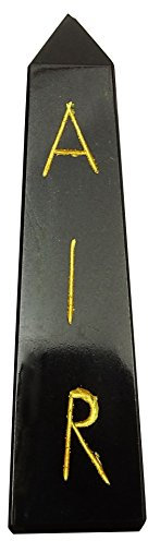 Reikiera Schwarze Turmalin Stein Heilung Obelisk Turm Reiki Symbol Spiritueller Energie-Generator