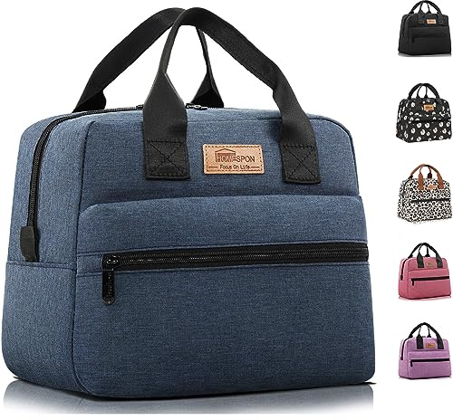 HOMESPON Isolierte Lunchtasche Kühltasche für Damen Herren Arbeit | Fronttasche, Seitentaschen, Wiederverwendbar, Arbeit, Picknick, Brotdose