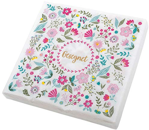 Schöne dekorative Servietten Gesegnet mit bunten Blumenmotiv