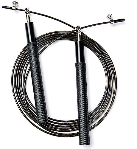 Speed Skipping Rope Adjustable Jumping Rope with Aluminum Handle and Ball Bearing Tangle-Free Exercise Rope for Fat Burning Exercises, Cross Fit Training, Fitness, Exercise
