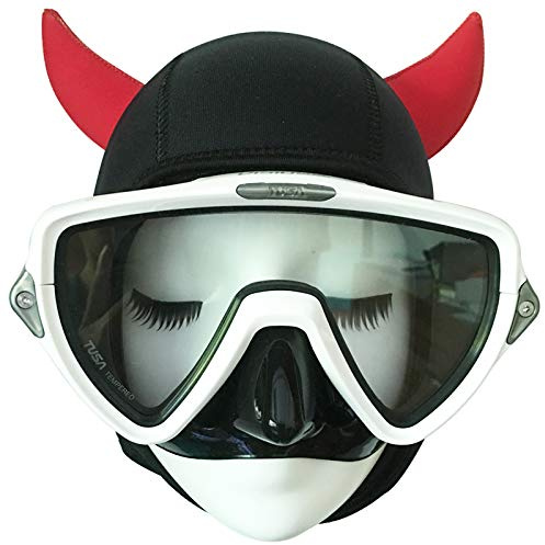 BRLUCKY Wetsuit Hood Devil 3mm Neoprene Scuba Diving Hood for Men Women Youth Scuba Head Cover Dive Cap Surfing Thermal Hood for Kayaking Snorkeling Swimming Sailing Canoeing Water Sports
