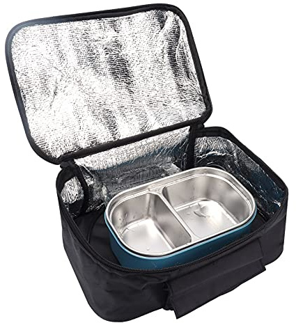 YUUGAA Forno a microonde per Auto, Mini Auto Portatile a microonde 12V Forno Elettrico Riscaldamento rapido Scatola da Picnic per Viaggi Campeggio Cottura di Alimenti Nero