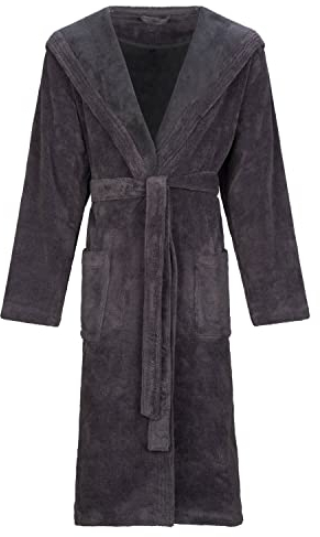 Vossen Damen & Herren Bademantel Lynn graphit S