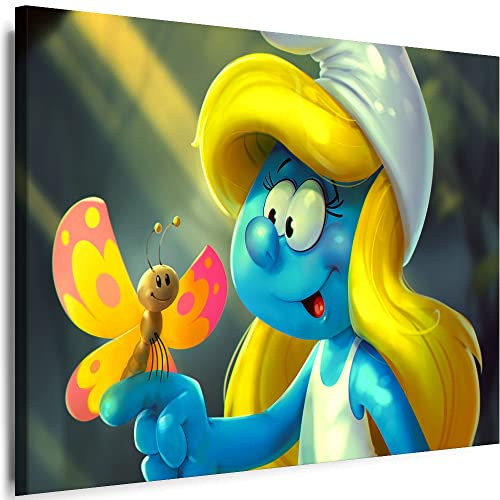 Myartstyle WANDBILDER Film Cartoons Schlumpf LEINWAND BILDER XXL KUNSTDRUCKE (70 x 50 cm)