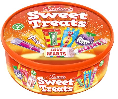Swizzels Sweet Treats Tub, Assortment of Vegan Sweets and Lollipops in One Large Tub, Family Favourite Sweets, Perfect for Sharing (600g)
