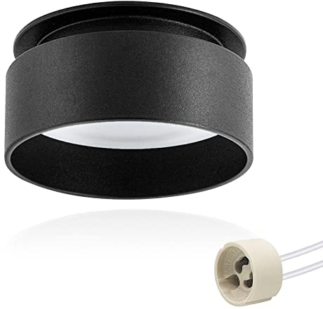 KYOTECH Faretto da soffitto a LED a luce indiretta Plafoniera LED Soffitto Faretto,Faretti da incasso design incl. portalampada GU10 Nero Opaco Apparecchio a plafone per Cucina Corridoio Salotto