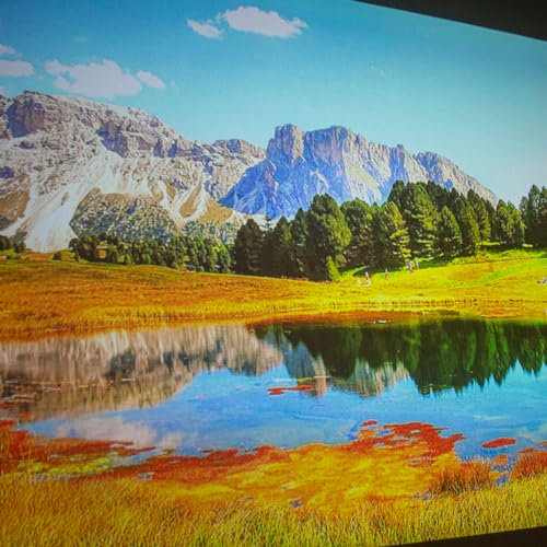 110 Inch Projector Screen Material White Matte Spandex Fabric 16:9 Aspect Ratio Budget Friendly For Home Cinema Theatre, Presentations (Folded)