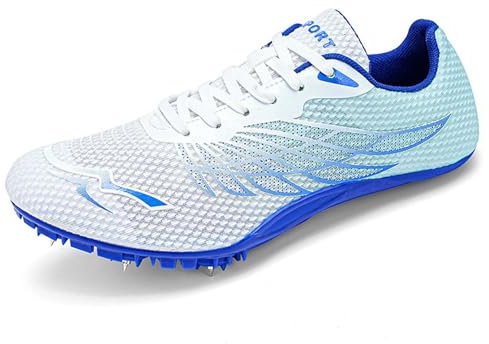 NGARY Leichtathletik Herren Mit 8 Nägeln für Sprints Leichte rutschfeste Jugendsportschuhe Sprint, Hoch- Und Weitsprung,A,38 EU