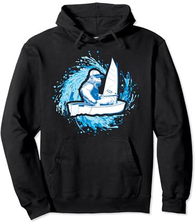 Sasquatch Optimist Segelboot Segeln Lustig Pullover Hoodie