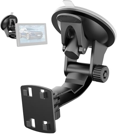 Unifizz Car Backup Camera Monitor Mount -Suction Cup Bracket for Vehicle Rear View Camera Monitor Windshield Mount for 4.3/5 inch Display