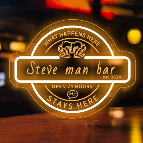 Personalisierte Bar Neon Zeichen LED Leuchten Schild für Shop Store Bar Beer LED-Neonlicht Schild Benutzerdefinierte Bar Zeichen Für Home Bar Wanddekoration Bar Led Neon Zeichen Bar Licht Up Zeichen