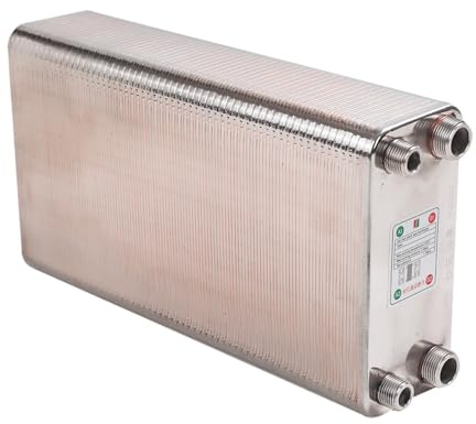 Échangeur de Chaleur Échanur De Chaleur en Acier Inoxydable, 120 Plaques, Type De Plaque Brasée, Chauffe-Eau, Refroidisseur, Refroidisseur À Contre-Courant(Same Side)