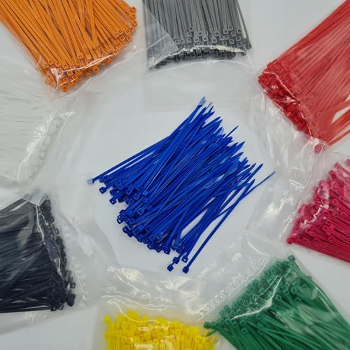 100 pièces Collier de Serrage, 2,5mm Attache Cable Professionnelles, Plastique Résistante à la Température, Serflex Durable Résistant au UV Bien Fait DIY Projet (Blanc, 100 pièces x 100mm)