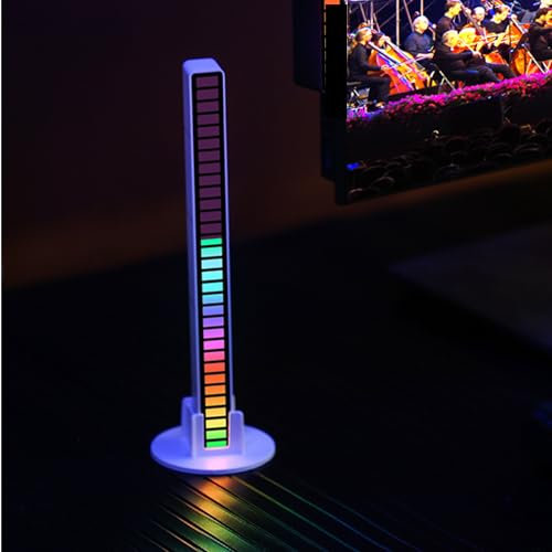 LuminKing Music LED Bar Light - Synchs with Music & Sound, Displays Multiple Light Patterns, Retro Style, Rechargable Battery with USB, Very Lightweight & Portable, RGB