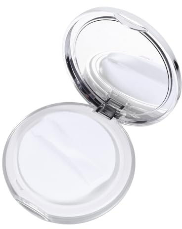 Warmhm 2 Stück Leere Puderdose Tragbarer Make up Puderbehälter Leicht Mit Puff Reise Pulverbox Für Losen Puder