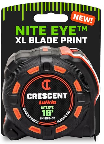 Crescent Lufkin 16' SHOCKFORCE NITE EYE Magnetic Tape | LM1316B-02