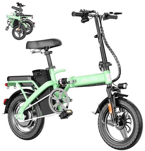 Foldable Electric Bike for Adults and Teens, 14 Inch Ebike for Commuting