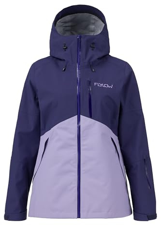 Flylow Women's Billie Coat - Waterproof Breathable Ski & Snowboard Jacket - Currant/Aurora - Medium