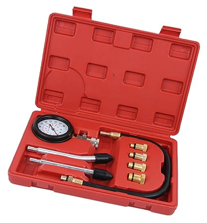 Hemobllo 1Ensemble Manomètre de Cylindre Multi Fonctionnel Psi pour Testeur de Compression avec Adaptateurs et Étui de Rangement