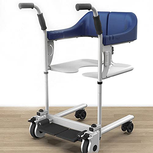 Elevador hidráulico de pacientes con ruedas universales de 360 ​​grados, silla de ruedas manual para desplazamientos en casa, ideal para el cuidado de personas mayores con parálisis y discap