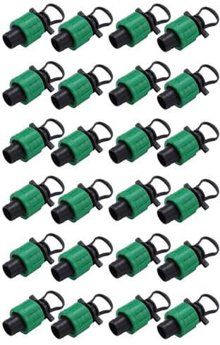 Sxmrmnx 2X Bouchon D'Extrémité de Tube D'Irrigation Goutte à Goutte Raccord de Capuchon D'Extrémité Universel de 1/2 Pouce, pour avec Système D'Arrosage de Tube Bande D'égouttement 16 mm