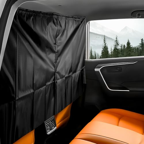 Fitdrive Trennwände für das Auto, 2-teiliges Set, 140 x 80 cm, Auto-Vorhänge, Verdunkelung, Wohnmobil-Vorhang, perfekt für kompakte SUVs und Limousinen