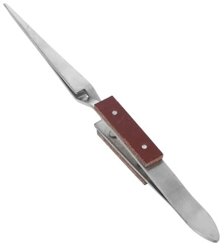 DIYEAH Morsetto Di Magnetico in Acciaio Al Carbonio Punta Curva Pinzette Per Elettronica e Artigianato Bloccaggio e Impugnatura in Fibra Per Saldatura e Lavori Di Precisione