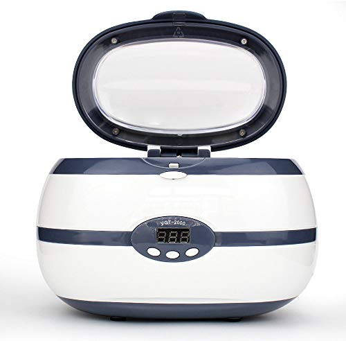 DEEguess Pulitore Ad Ultrasuoni da 600 Ml con Timer LCD Digitale, Strumento per Unghie per Macchina di Degasaggio, Detergente per Gioielli per Attrezzature per Unghie Sterilizzatore