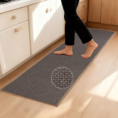 Romon Tapis Cuisine antidérapant Lavable 43x180cm, Absorbant Tapis Sol pour Cuisine, Couloir et Entrée
