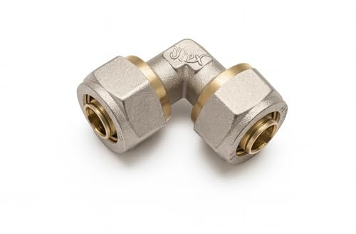 Gomito a Stringere 16x16 mm in Ottone Nichelato – Per Tubi Multistrato – Connessione Angolare per Impianti Idraulici e Riscaldamento – Alta Resistenza e Tenuta – LEMAG SRL
