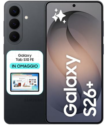 Samsung Galaxy S26+, 256GB, Black [Versione italiana] | 3 anni di Garanzia, Smartphone AI, Processore Avanzato, Assistente Foto, Creative Studio, Camera 50 MP, 4900 mAh