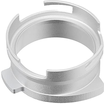Imbuto dosatore portafiltro per caffè da 54 mm Imbuto dosatore girevole in lega di alluminio per macchina da caffè (Argento)