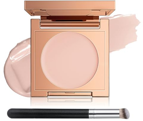 CC Undereye Corrector, full cover concealer med pensel, vattentät och långvarig under ögonbrister, Corrects Dark Circles Red Marks & Softens Fine Lines, täcker ögonringar, felfritt utseende