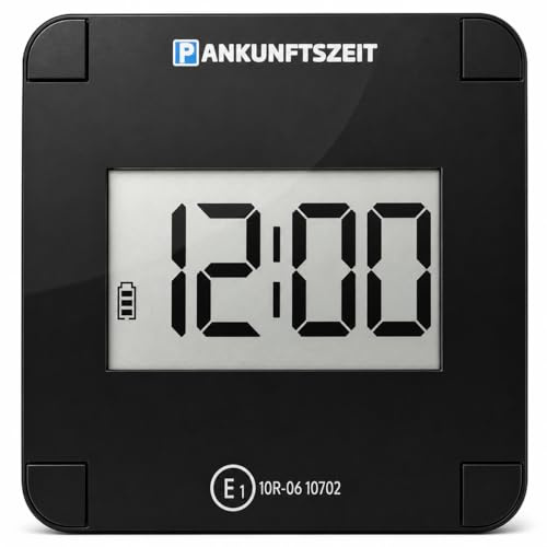 parkzeit-Elektronische Parkscheibe, 4 Jahre Batterielaufzeit, KBA-Zulassung | Legal in ganz Deutschland. Mit AA-Batterie, Nachtparkmodus, Auto-Sommer-/Winterzeit & abnehmbarer Einheit für Akkuwechsel.