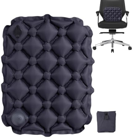 Generisch Cojín de asiento inflable para viajes, con bomba incorporada, cojín de estadio con botón de carga de 150 kg, para camping, tribuna, senderismo, al aire libre, estadio