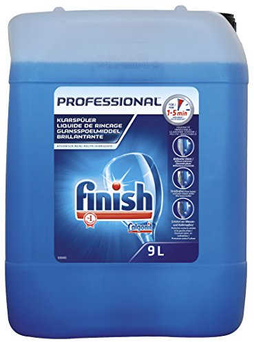 Finish Professional Brillantante, 1 prodotto da 9L, Additivo Lavastoviglie per Stoviglie Splendenti e Asciutte, Lavastoviglie Impeccabile