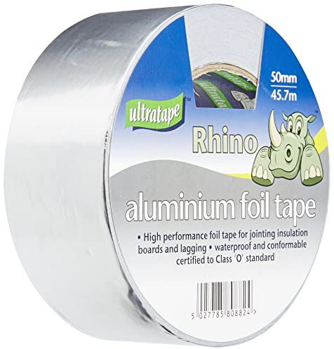 Aluminium FOIL Tape SELF-Adhesive 30µM Heat Reflection 50MMX45.7M Backing Paper