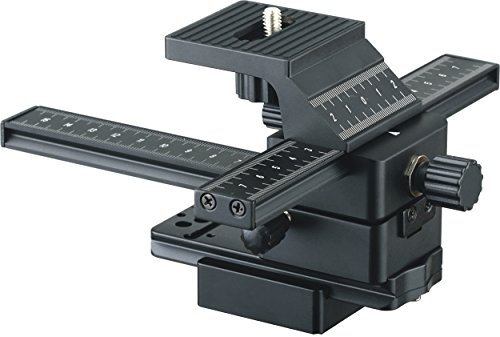 Kiwifotos – FC-1 profesional 4 Vías Macro Enfoque riel deslizante placa de liberación rápida para Canon Nikon Pentax Olympus Sony Samsung y otros cámara réflex digital y DC con tornillo de