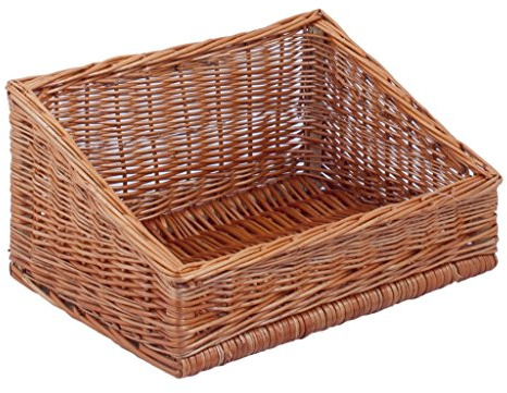 Regalkorb schräg / braun / T 30cm x B 40cm x Hv 10cm x Hh 20cm