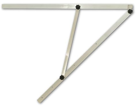 hedue® Großwinkel 195 cm - Bauwinkel klappbar für 45°- und 90°-Winkel, Winkel groß aus Aluminium