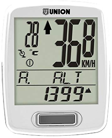 Union 21TAW Fahrradcomputer mit Höhenmesser, 21 Funktionen, weiß