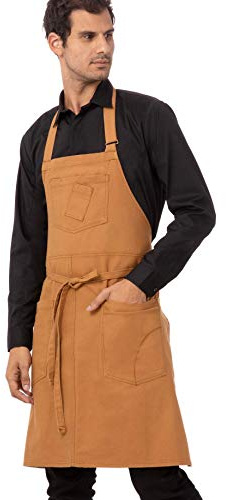 Chef Works Unisex Rockford Bib Apron, Nutmeg, One Size