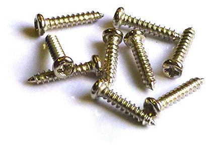 Linsenkopf Blech-/Holzschrauben, mit Spitze und PH Kreuzschlitz, Abmessung: 2 x 12 mm, VE=100 Stück, Kopfdurchmesser = 3,5mm, Werksoff: Stahl vernickelt