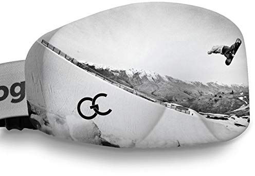 GogglesCover Ski Goggles Protective Cover, Protective Goggle Cover Portable, Ski Goggle Cover Sleeve Anti-Scratch, Ski Goggles Accessories, Ski Equipment, Grey Scene Snowboard Design