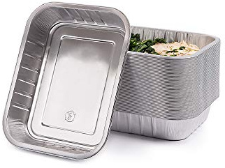 CONTITAL AS221530 - Teglie Alluminio Extra-Rigidi | Contenitori Monouso, Take Away Box - 50 Pezzi
