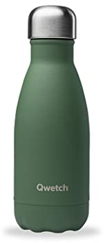 Qwetch - Trinkflasche Originals Edelstahl Isolierflasche 260ml Khaki - Thermosflasche 24h Kalt & 12h Heiß - Auslaufsicher, BPA-frei, Wiederverwendbar - Perfekt für Sport, Reisen, Büro & Wandern